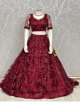 Maroon Heavy lehenga