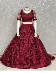 Maroon Heavy  lehenga